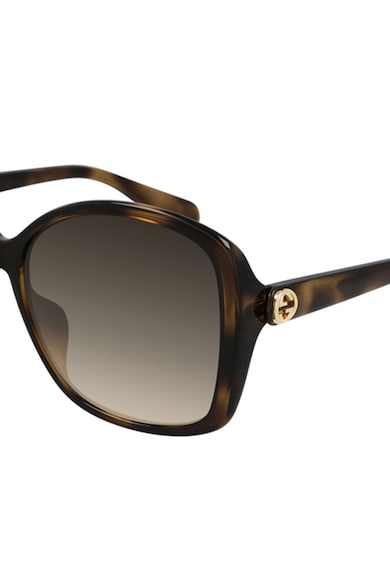 Gucci Слънчеви очила с рамка в кафяви нюанси Жени