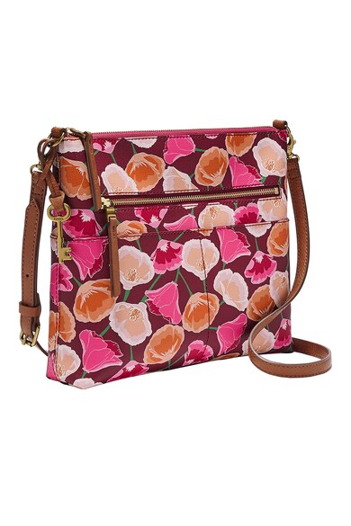 Fossil Geanta crossbody de piele ecologica cu model floral Fiona Femei