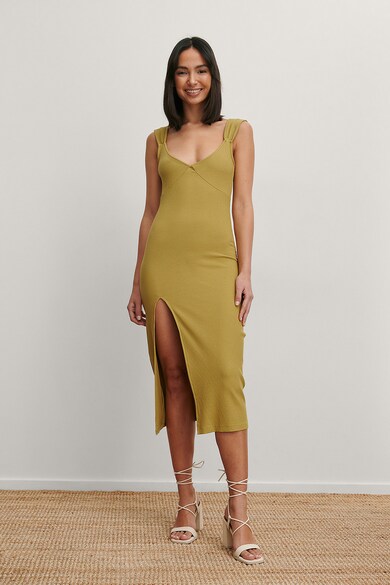 NA-KD Rochie midi cu striatii si slit lateral Femei