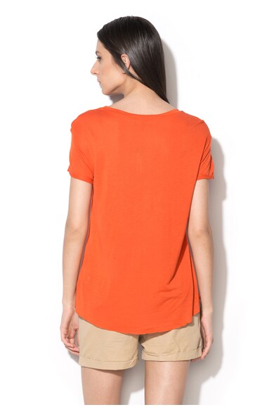 United Colors of Benetton Tricou oranj mandarina cu imprimeu text Femei