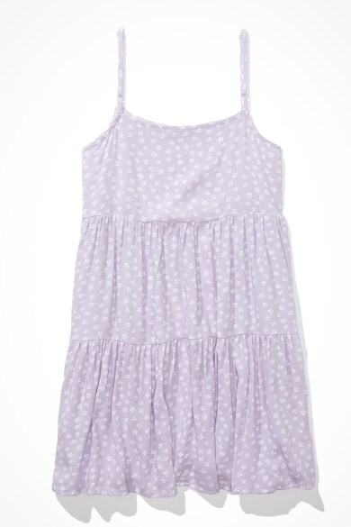 American Eagle Rochie babydoll cu imprimeu floral si pliseuri Femei