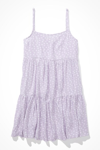 American Eagle Rochie babydoll cu imprimeu floral si pliseuri Femei