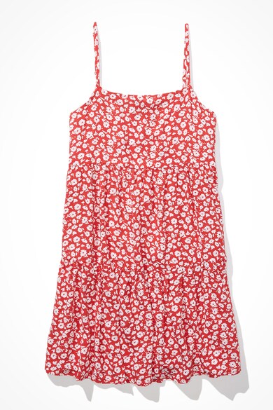 American Eagle Rochie babydoll cu imprimeu floral si pliseuri Femei