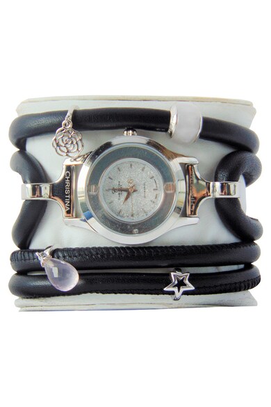 Christina Jewelry&Watches Ceas cu o curea infasurabila de piele decorat cu cristale si un diamant Femei