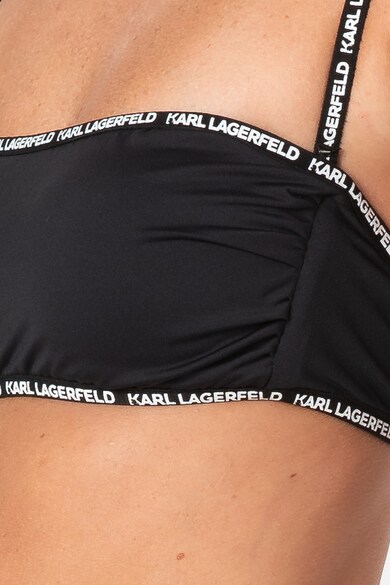 Karl Lagerfeld Sutien de baie cu garnituri cu imprimeu logo Femei