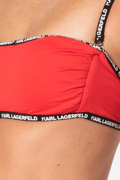 Karl Lagerfeld Sutien de baie cu garnituri cu imprimeu logo Femei