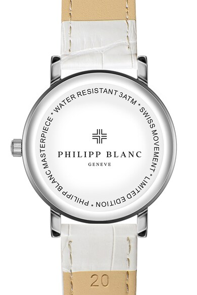 Philipp Blanc Ceas unisex cu curea de piele stantata Femei