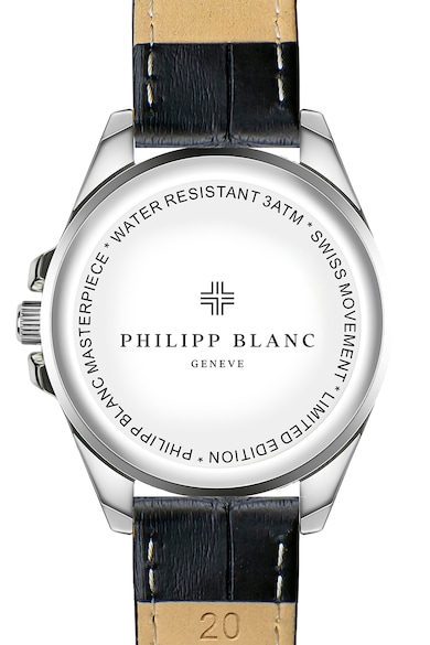 Philipp Blanc Кварцов часовник с кожена каишка Мъже