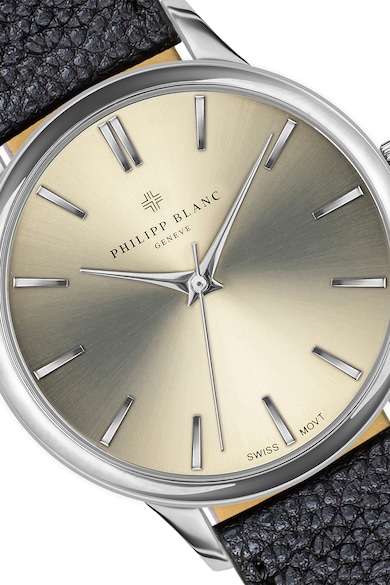 Philipp Blanc Унисекс часовник с кожена каишка Мъже