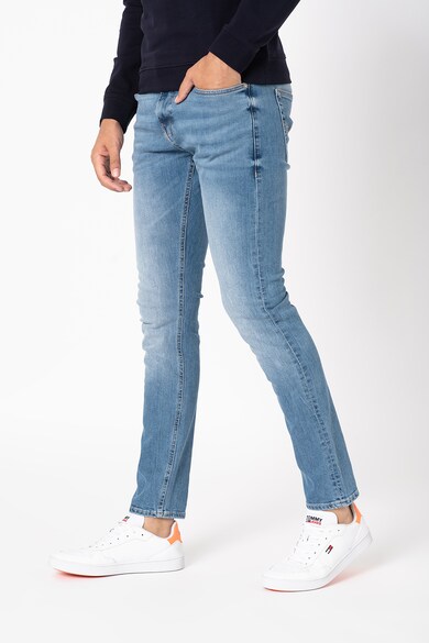 GUESS JEANS Blugi super skinny cu aspect decolorat Chris Barbati