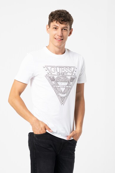 GUESS JEANS Tricou cu imprimeu logo Barbati