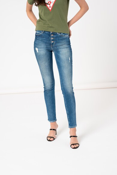 GUESS JEANS Blugi skinny cu aspect decolorat Femei