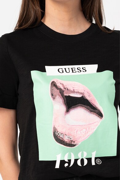 GUESS JEANS Tricou de bumbac cu imprimeu grafic Femei