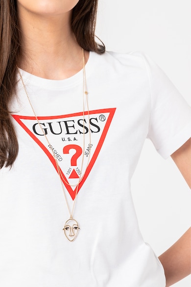 GUESS Tricou de bumbac cu imprimeu logo Femei