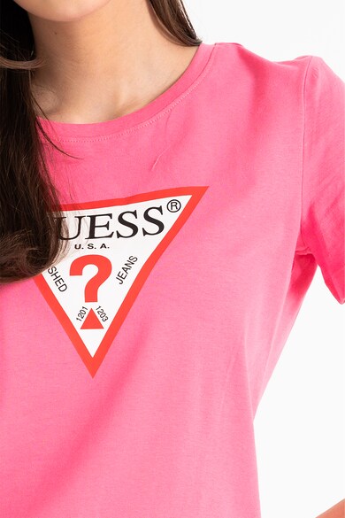 GUESS JEANS Tricou de bumbac organic cu imprimeu logo Femei