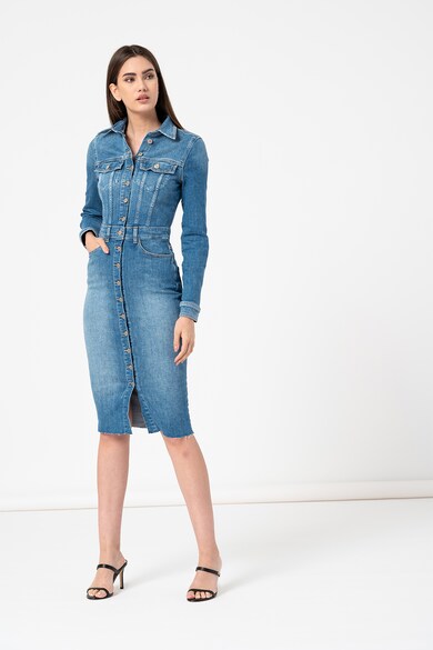 GUESS JEANS Rochie cambrata de denim Femei