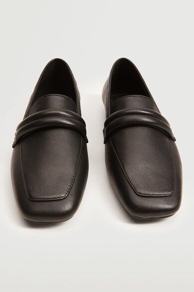 Mango Pantofi loafer de piele intoarsa cu varf patrat Barca Femei