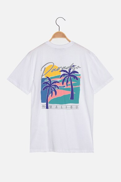 Trendyol Tricou de bumbac cu imprimeu tropical Barbati