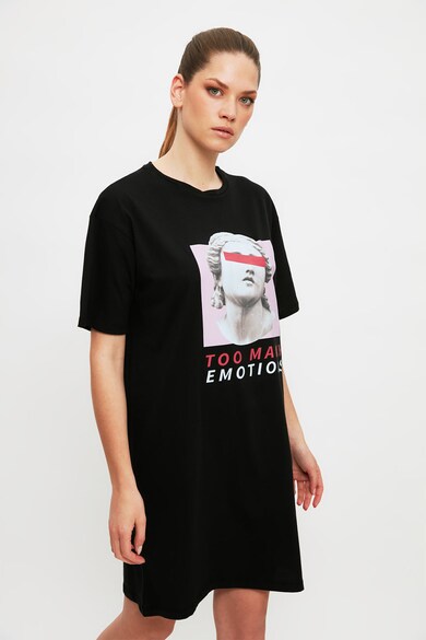 Trendyol Rochie-tricou cu imprimeu grafic Femei