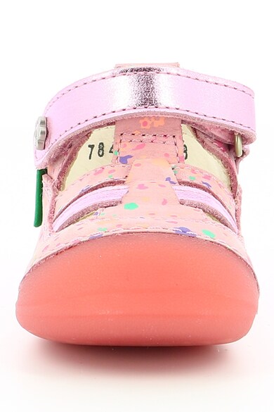 Kickers kids Pantofi de piele cu velcro Fete