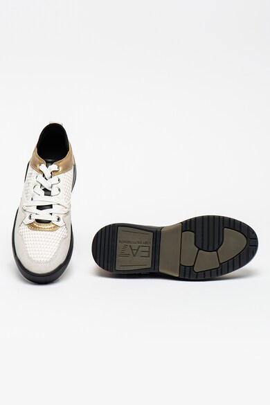 EA7 Pantofi sport cu model colorblock si garnituri din piele intoarsa Femei