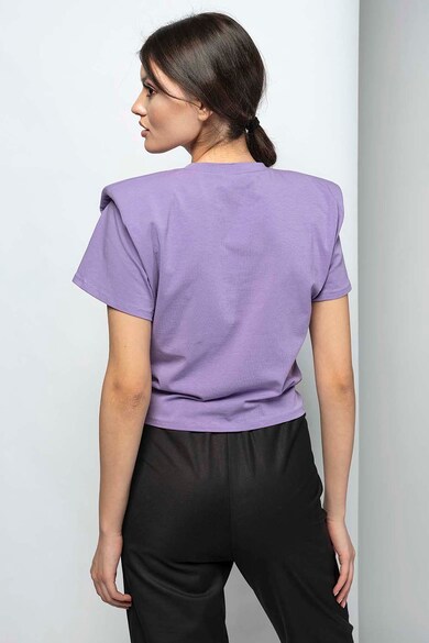Miss Grey Тениска с подплатени рамене и връзка на подгъва Жени