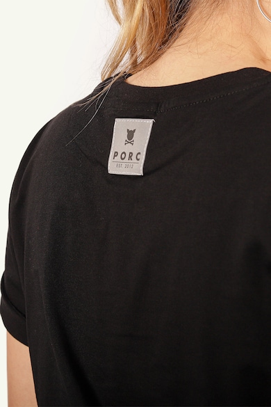 PORC Tricou unisex cu aplicatie logo reflectorizanta Femei