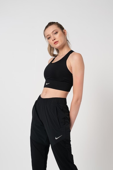 Nike Bustiera cu tehnologie Dri-FIT, logo si spate decupat, pentru fitness Femei