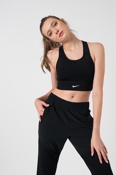 Nike Bustiera cu tehnologie Dri-FIT, logo si spate decupat, pentru fitness Femei