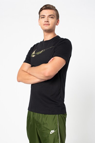 Nike Tricou cu logo camuflaj pentru antrenament Dri-Fit Barbati