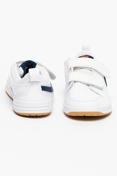 Nike Pantofi sport de piele si piele ecologica cu velcro Piko 5 Fete
