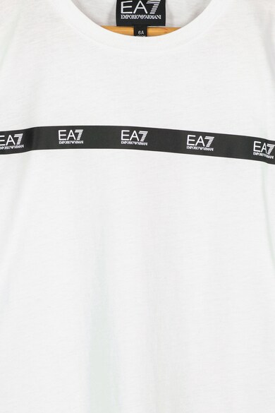 EA7 Tricou cu decolteu la baza gatului si garnitura contrastanta cu logo Baieti