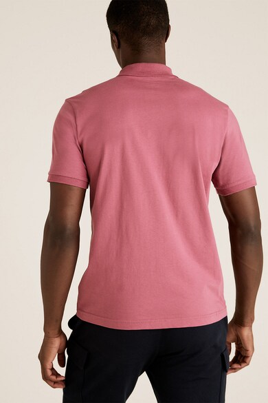 Marks & Spencer Памучна тениска с яка и цветен блок Мъже