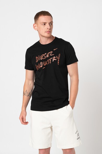 Diesel Tricou de bumbac cu imprimeu logo T-Diego Barbati