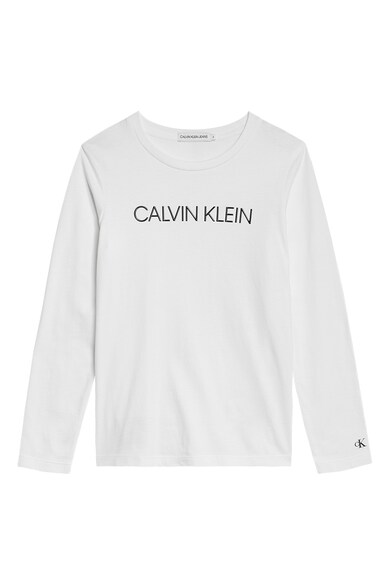 CALVIN KLEIN Bluza de bumbac organic cu imprimeu logo Fete