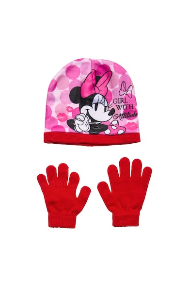 Set caciula si manusi Dots 8764 - Rosu