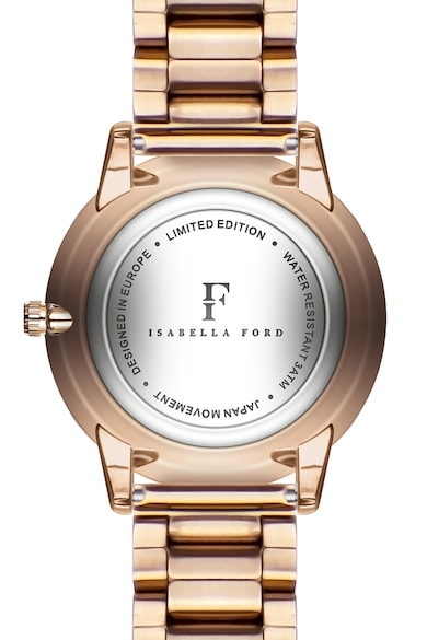 Isabella Ford Часовник с иноксова верижка и диаманти Жени