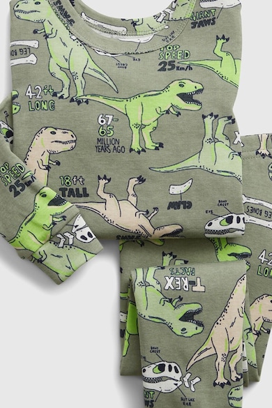 GAP Pijama de bumbac organic cu imprimeu cu dinozauri Baieti