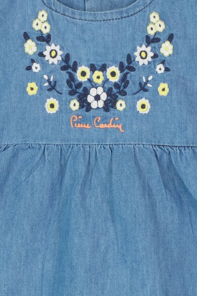 Pierre Cardin Baby Set de colanti scurti si bluza din material chambray Fete