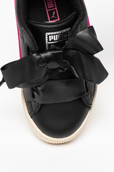 Puma Basket Heart bőrsneaker kontrasztos szegélyekkel Lány