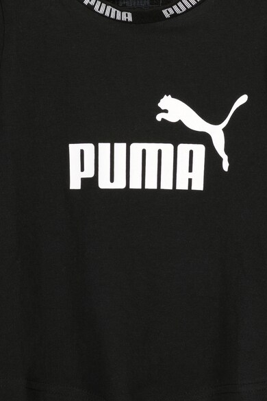 Puma Tricou cu decolteu la baza gatului si imprimeu logo Amplified Fete