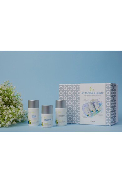 Viorica Set nr.3 pentru fata, Ten Tanar si Luminos:  Vie, Crema-gel hidratanta, 50ml & Crema regeneranta, 50 ml & Crema revitalizanta ochi, 30 ml Femei