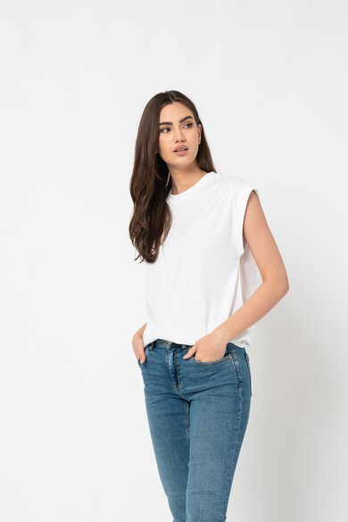 Esprit Tricou din bumbac organic cu decolteu la baza gatului Femei