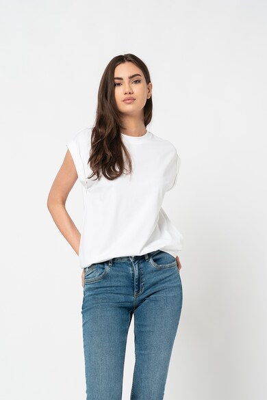 Esprit Tricou din bumbac organic cu decolteu la baza gatului Femei