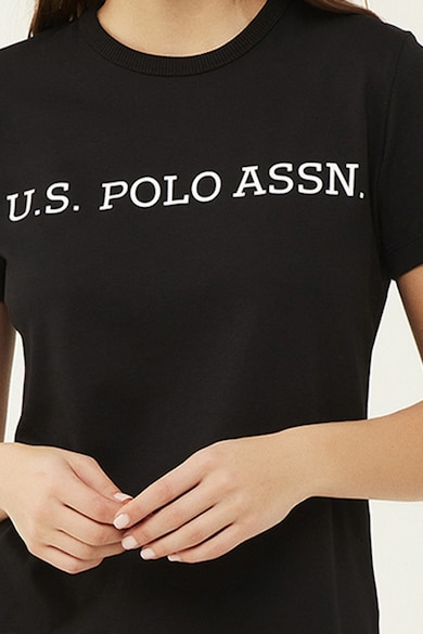 U.S. Polo Assn. Logómintás pamut pizsamafelső női