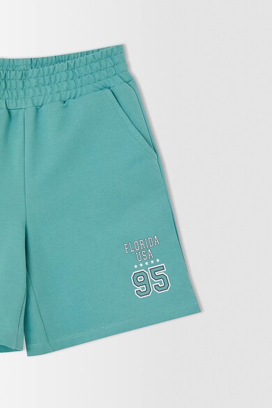 DeFacto Set de pantaloni scurti 2 perechi din amestec de bumbac Gri deschis melange/verde menta Fete