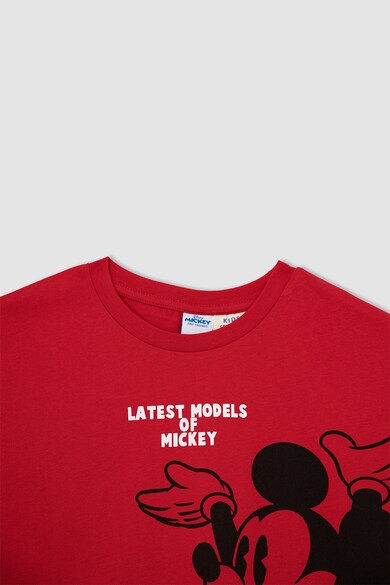 DeFacto Tricou cu decolteu la baza gatului si imprimeu Mickey Mouse Baieti