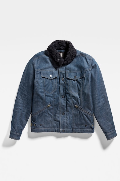 G-Star RAW Jacheta denim combat din amestec de bumbac organic Flight Barbati