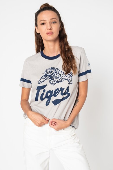 SUPERDRY Tricou din amestec de in cu imprimeu text Collegiate Ivy Femei