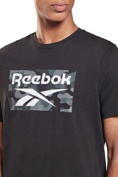 Reebok Tricou din bumbac cu logo Barbati
